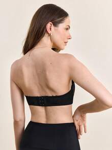 Hourtrue Ladies' Push-Up Lace Bra For Small Breasts And Backless, Sexy Bra For Flat Chest, Lingeriefor Summerfor Summer - Black - View 2