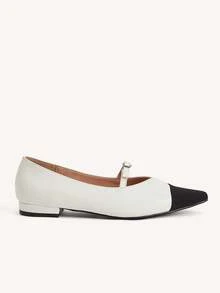 CUCCOO CHICEST Spring And Autumn New Product Beige Black Contrast Color Pointed Soft Sole Slip-On Comfortable Non-Slip And Breathable Women's High Heel Shoes Commuter Wind - Beige - View 3