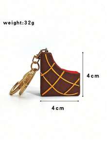 POKOJA LAND 1PC Realistic Mini Chocolate Keychain Korean Style Crispy Chocolate Bar Ice Cream Charm Bag Charm Cute Food Themed Accessories For Girls Gift - 彩色 - 查看 17