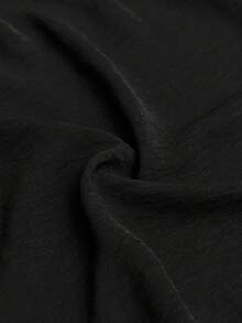 NU&NOW Plus Size Gothic Split Hem Dark Sexy Waist Cinching V-Neck Jumpsuit - Black - View 8