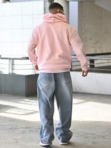 Devon Thys Áo hoodie nam K-GLORY, mẫu mới thu đông in hình các nguyên tố hành tinh, có túi kangaroo, thích hợp cho các cặp đôi. - Hồng - Xem 6