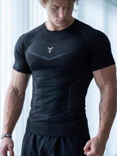 GymBeat Men's Slim Fit Short Sleeve Fitness Workout T-Shirt