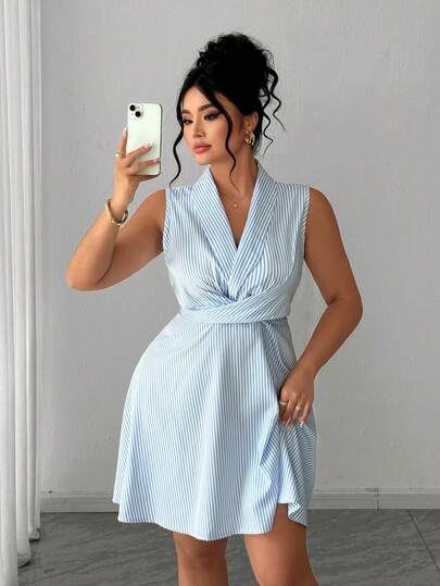 Elenzga Đầm ngắn cỡ lớn phong cách Pháp lãng mạn, thường ngày, mùa xuân hè, thích hợp mặc đi làm.