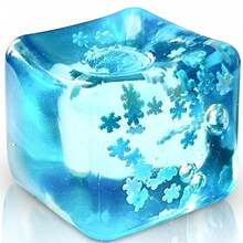 POKOJA LAND Stress Balls Ice Cube With Snowflakes Toy, Inside For Your Best Mellow And Chill Toy , Squishy Toy, Snow Pieces Silent Nice Square Shape Anxiety Sensory Squishy Fidget Toy Slow Rise, Classroom Prizes. - Multicolor - View 13