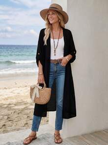 EMERY ROSE Áo khoác nữ Mùa đông Áo thu Trang phục mùa thu cho phụ nữ Trang phục mùa thu Trang phục công sở Trang phục đi chơi - màu đen - Xem 6