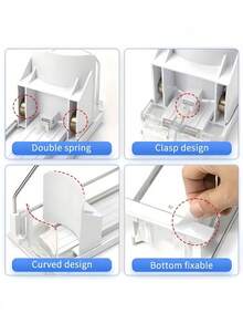 1-4PCS Beverage Can Dispenser Refrigerator Bottle Can Organizer With Upgraded Dual Layer Shelves Positioning Clips Kitchen Storage Closet Organization Desktop Storage Home Organizer - Multicolor - View 4