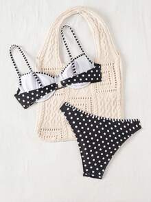 Swim Vcay Bộ bikini hai mảnh tam giác có dây đeo điều chỉnh được dành cho nữ - Nhiều màu - Xem 2