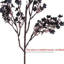 Global Babys Breath Fabric Cloth Artificial Flowers Bundle European Fake Silk Plants Decor Wedding Party Decoration Bouquets Real Touch DIY Home Garden - Black - View 6