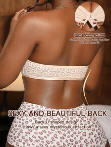 Áo ngực không dây cài trước, xếp ly, thời trang dành cho nữ - Màu be - Xem 2