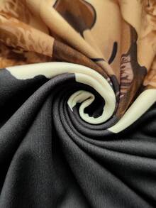 Resyla 女士休闲卡通熊印花圆领短袖T恤 - 彩色 - 查看 3