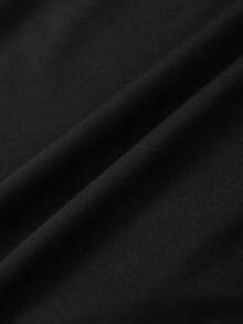Franclia Casual Fashionable Metal Decor Waist Ruched Slim Fit Commuter Vest - Black - View 4