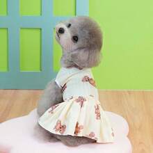 PETSIN Quần áo cho chó, quần áo cho mèo, váy cho thú cưng, bộ sưu tập xuân/hè mới, váy cho cún con, váy công chúa đa năng, họa tiết kẻ sọc, quần áo cho động vật nhỏ, kem chống nắng mát mẻ - Nhiều màu - Xem 13