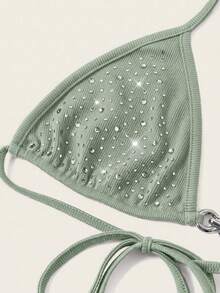 SHEIN Coolane 女士夏季Y2K音乐节闪亮背心 - 薄荷綠 - 查看 3