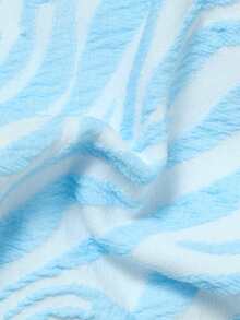 SHEIN Swim Mod Bộ bikini hai mảnh màu xanh dương chất liệu đặc biệt dành cho nữ, kiểu dáng tam giác, cổ yếm, gợi cảm, thanh lịch, thích hợp cho kỳ nghỉ, đi biển, hồ bơi, tiệc tùng. - Màu xanh lam - Xem 7