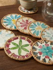 Cirelle 柳条贝壳杯垫，简约而不失奢华独特，提升用餐体验的仪式感。 - 杯墊 - 查看 5