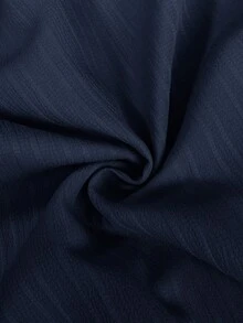 SHEIN Frenchy Plus Size Backless Halter Neck Tie Split Beach Vacation Hawaiian Dress For Women - Navy Blue - View 7