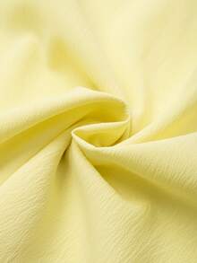 Franclia Women's Solid Color Round Neck Sleeveless Tassel Tie-Up Summer Mini Dress Golf Pastal Sexy - Yellow - View 6