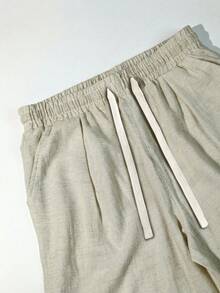 Manfinity Hypemode Men's Casual Solid Color Straight Leg Pants, Holiday - Mint Green - View 6