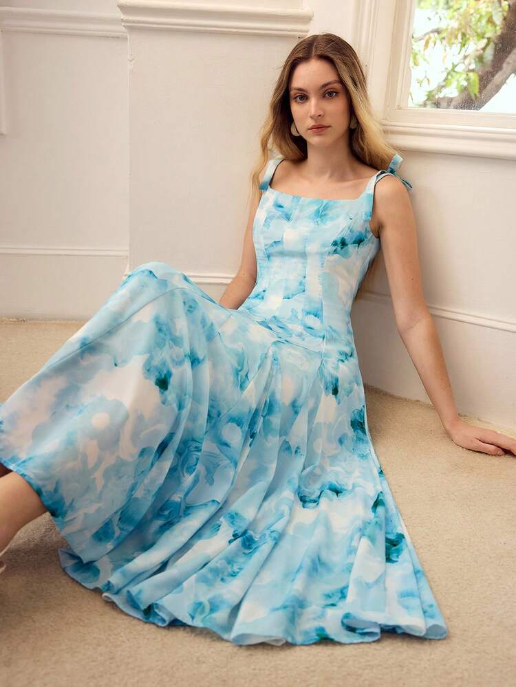 WOMEN'S FLORAL PRINT CAMISOLE DRESS