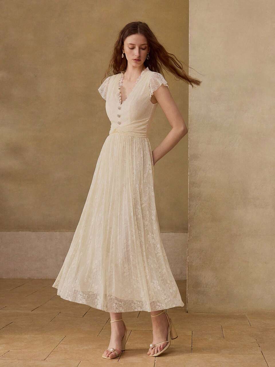 MOTF WOMEN'S SPRING/SUMMER LACE RUCHED PARTY EVENING WEDDING COCKTAIL DRESS