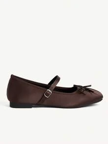 CUCCOO CHICEST Giày nữ thời trang, giày bệt nữ thoải mái, giày casual đa năng, giày đi nghỉ mát, giày hẹn hò, giày thanh lịch, thiết kế nơ, giày phong cách sinh viên, giày đi làm hàng ngày, giày hẹn hò ngoài phố, giày nữ phong cách ngọt ngào và cá tính. - Cà phê nâu - Xem 3