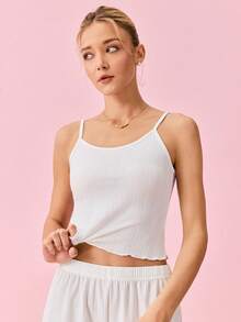 Bộ đồ ngủ nữ 2 món màu trắng thanh lịch gồm áo hai dây và quần short. - trắng - Xem 5