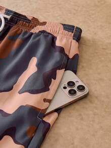 HIMLAND 男士宽松抽绳短裤，防尴尬沙滩短裤，休闲度假必备单品 - 彩色 - 查看 5