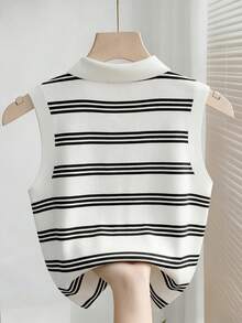 Resyla Top de tirantes informal con bloques de color y rayas, verano - Multicolor - Ver 2