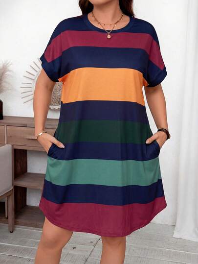 SHEIN LUNE Plus Size Summer Outfits For Women Vacation Dress For Women Vestido Casual Business