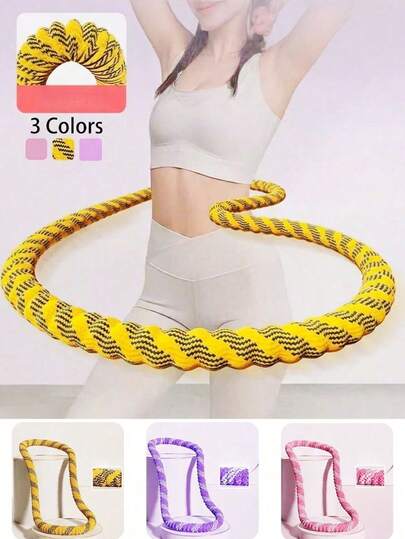 这款多功能可折叠成人健身呼啦圈采用重力弹性弹簧设计和腰部支撑。它是一款便携式健身器材，可用于在家减肥、燃脂和核心训练。