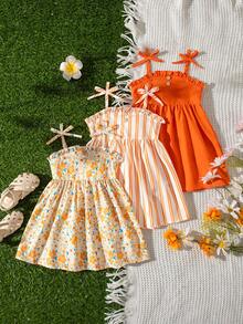 SHEIN Bộ 3 váy cho bé gái - Nhiều màu - Xem 1