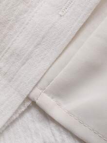 Livesso Đầm cotton trắng xếp ly eo, thích hợp cho đi biển, kỳ nghỉ, tiệc Phục Sinh, mùa hè. - trắng - Xem 3