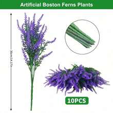 5/10pcs Artificial Lavender Flowers, UV-Resistant Fake Plants For Outdoor, Wedding, Home, Garden, Porch, Window Decor - Purple - View 8