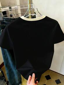 Resyla 女士休闲卡通熊印花圆领短袖T恤 - 彩色 - 查看 2