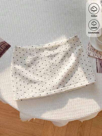 Comfortcana Chân váy chấm bi bằng vải cotton dệt họa tiết dành cho nữ, thích hợp cho kỳ nghỉ biển, trang phục gợi cảm, mặc thường ngày, lễ hội âm nhạc, hẹn hò, thoải mái, phong cách Y2K.