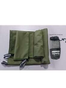 3pcs Quick Dry Camping Towels, Super Soft Microfiber Travel Towels, 1 Pack 3 Sizes, Quick Dry Towel Set, Suitable For Camping, Beach, Gym, Sports, Yoga And Swimming Pool, Essential For Outdoor Activities And Beach In Spring - Olive Green - View 6