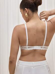 Bralution 花邊有鋼圈胸罩內衣 - 白色 - 查看 2