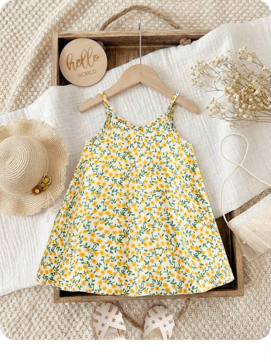 Travachic KIDS Váy Phục Sinh Không Tay Rộng Mỏng Nhiều Màu Họa Tiết Sọc Cho Bé Gái Mùa Hè - Nhiều màu - Xem 1