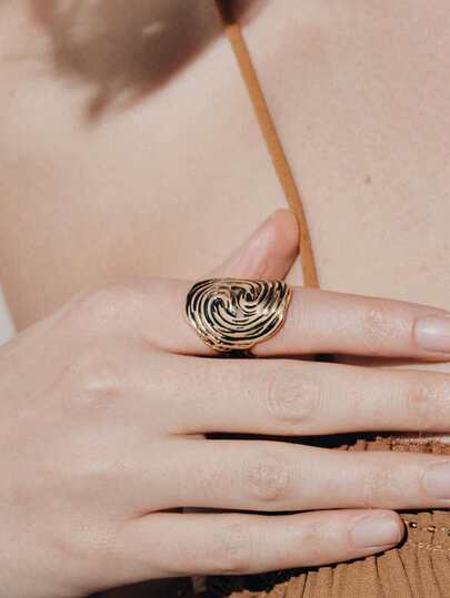 Noxbound Cross-Border Popular Morning Glory Twisted Striped Single Open Ring, Retro Light Luxury, Fashionable And Versatile, Simple And Generous, Suitable For Various Parties, Concerts And Festivals,Minimalist/Vintage/Elegant,For Mom/Women/Girl/Mother,Summer/Beach/Prom/Part/Vacation/Travel,BOHEMIAN/Modern/Chic,Daily Wear/Work Day,Gold