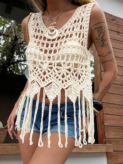 DAZY 女士休闲镂空沙滩罩衫，春夏款