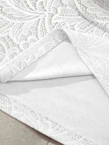 EMERY ROSE Blusa de mujer con estampado floral de cuello redondo, cómoda blusa de tirantes de cuello redondo casual, adecuada para uso diario en verano - Blanco - Ver 3