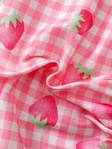 SHEIN Playful Pals Bộ 3 quần yếm mềm mại và dễ thương cho bé gái - Nhiều màu - Xem 6