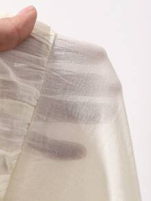DAZY Blouse à manches courtes avec volants, style japonais/coréen pour femmes, pour l'été - Nude - Voir 3