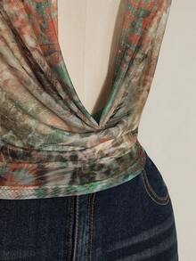 SHEIN ICON Damen Ausgehmode grünes sexy Urlaubs Boho Western Neckholder Rückenfreies sexy Trägershirt, Sommerfashion, Sommer - Verschiedenfarbig - Übersicht 9