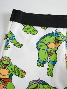 TEENAGE MUTANT NINJA TURTLES | SHEIN 男士平角内裤 - 忍者神龟 - 白色 - 查看 3