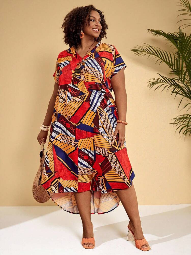Plus Size Women Allover Print Casual Party Dress,Plus Size Boho Dress Plus Size Summer Dresses For Women Plus Size Vacation Outfits Plus Size Resort Wear Plus Size Women's Summer Outfits Maweii Plus Size Dress Vacation Casual,Casual Dress For Women,Holiday Outfits For Women,Country Outfits For Women, Floral Dress For Women Women's Plus Size Dresses Women's Summer Dresses Curve Vacation Outfits Women Abstract Print Dresses Plus Size Vacation Dresses African Clothes For Women African Summer Dresses