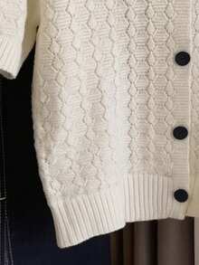 GlowEve 优雅 Polo 领春夏新款女士针织开衫 - 白色 - 查看 6