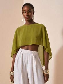 Zivah Áo nữ chiffon hai chiều bất đối xứng màu xanh lá cây bán chạy nhất mùa hè, phong cách Boho du mục. Thích hợp cho kỳ nghỉ, du lịch, dạo phố hàng ngày, tiệc tùng, lễ hội âm nhạc, bãi biển, ngày lễ, thời trang sân bay, du thuyền, trà chiều. - màu xanh lá - Xem 4
