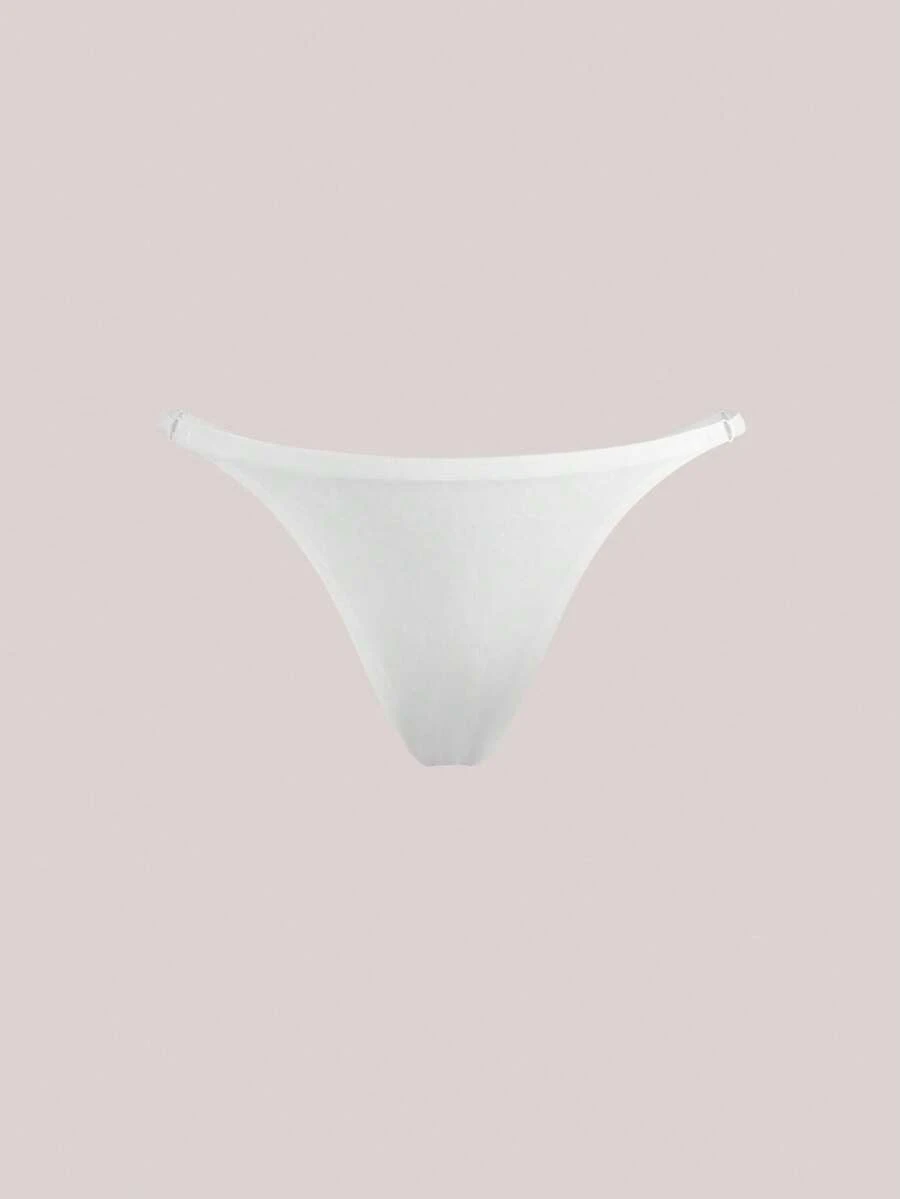 Veilyse Solid Ring Linked Sexy G-String Bridallingerie - White - View 1
