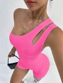 Easithlete Mono de fitness de moda para mujer - Rosa - Ver 3